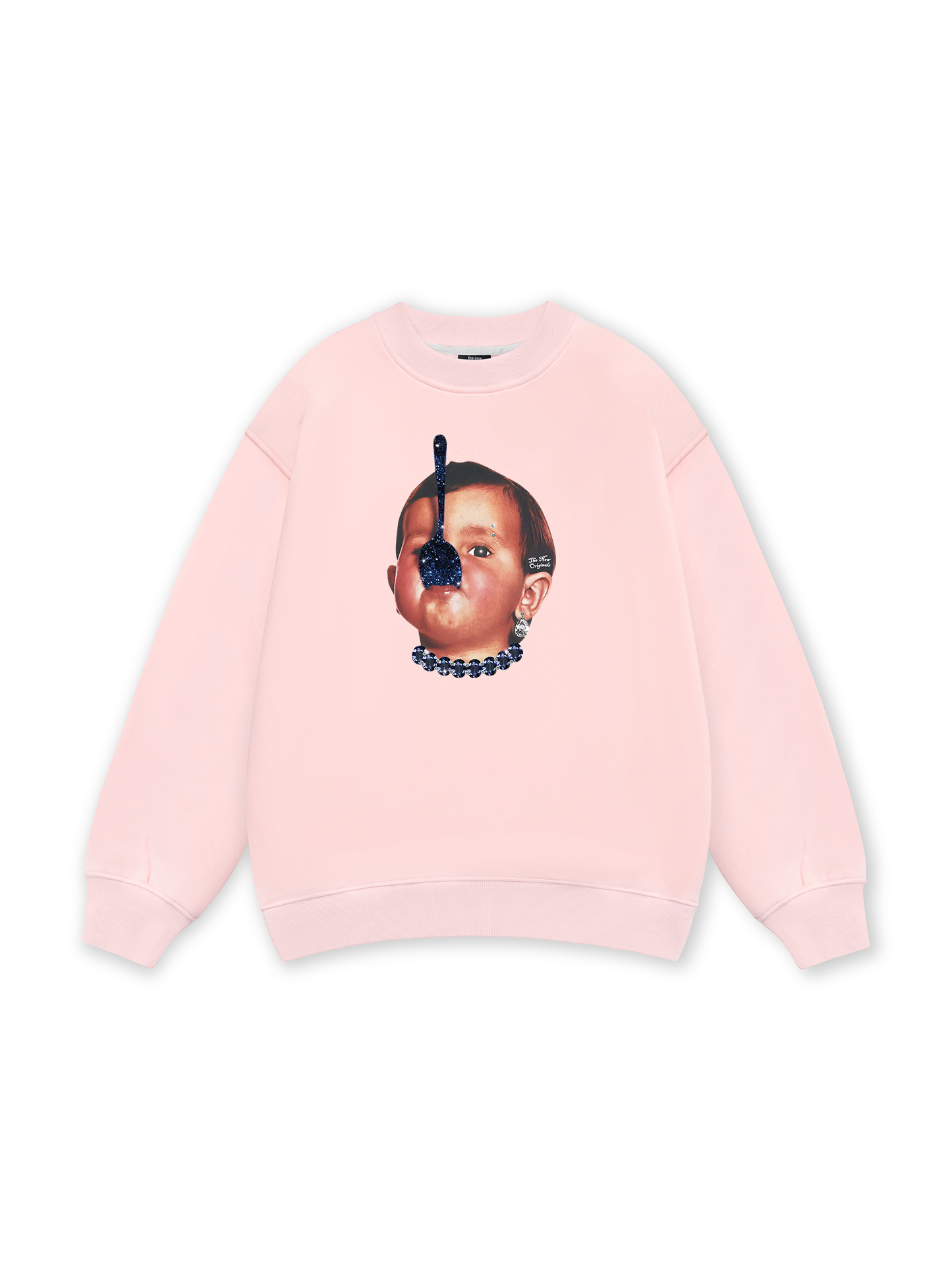 Funny spoon-covered face boy Sweater