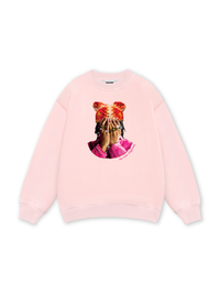 Jewel Ring & Orange Kitty Cap Wash Sweater