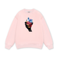 Handheld colorful rhinestone art heart Sweater