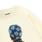 Blue Daisy Hairstyle Sweater