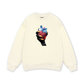 Handheld colorful rhinestone art heart Sweater