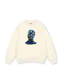Blue Daisy Hairstyle Sweater