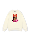 Jewel Ring & Orange Kitty Cap Wash Sweater