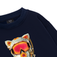 Functional Cat-ear Cap Black Sweater