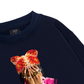 Jewel Ring & Orange Kitty Cap Wash Sweater