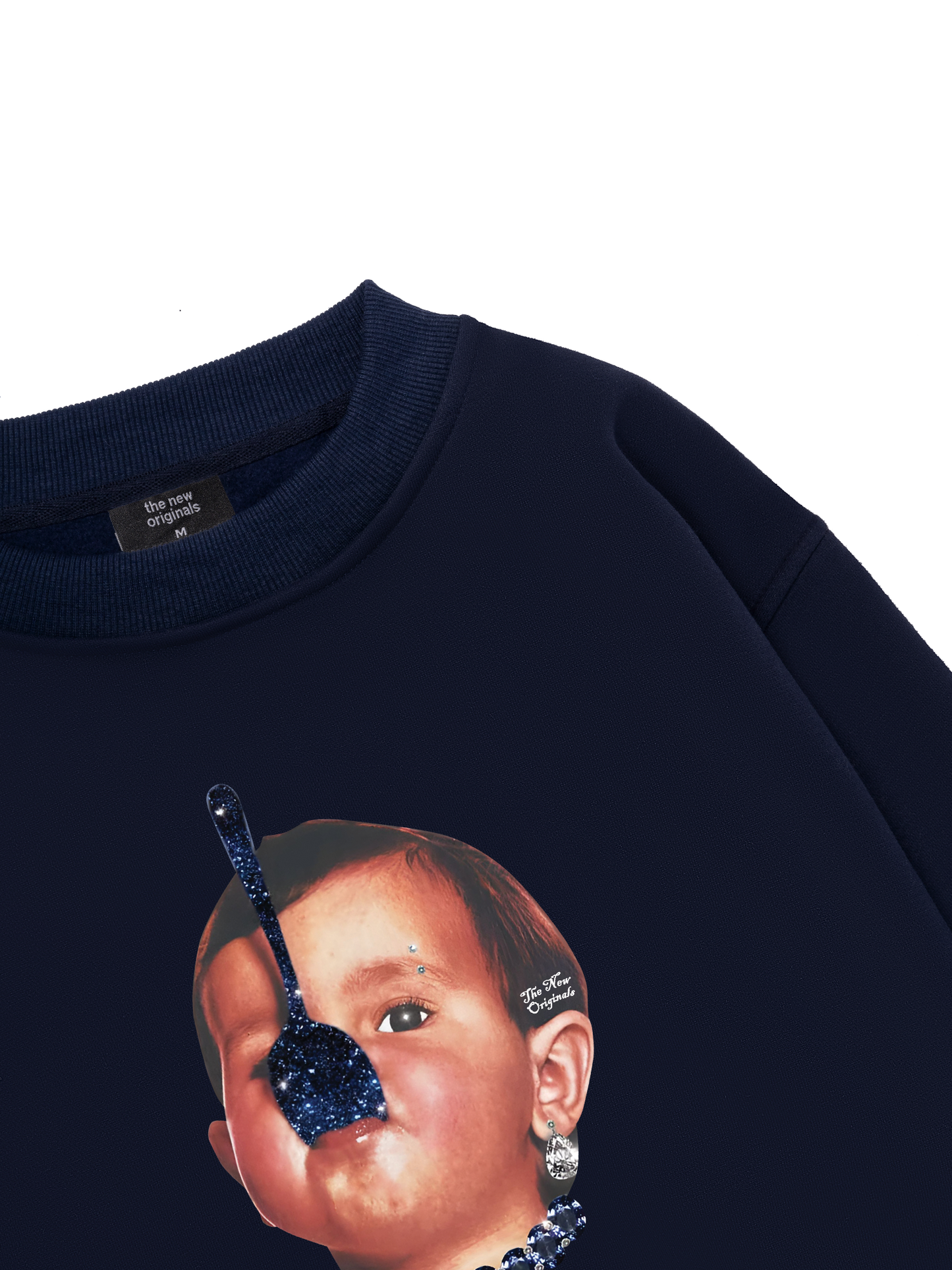 Funny spoon-covered face boy Sweater