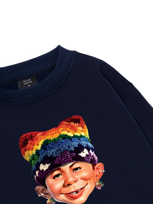 Bad Boy & Rainbow Crochet Hat Sweater