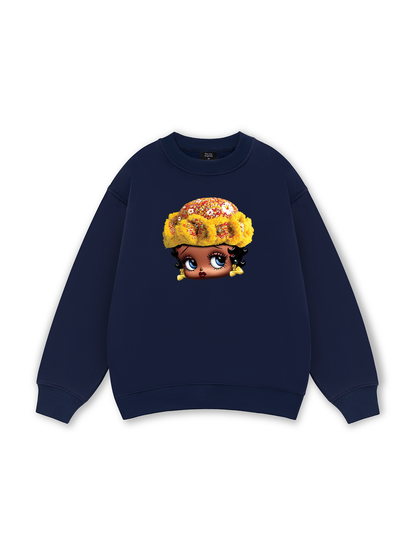 Flower Sun Knit Hat Cartoon Head Sweater