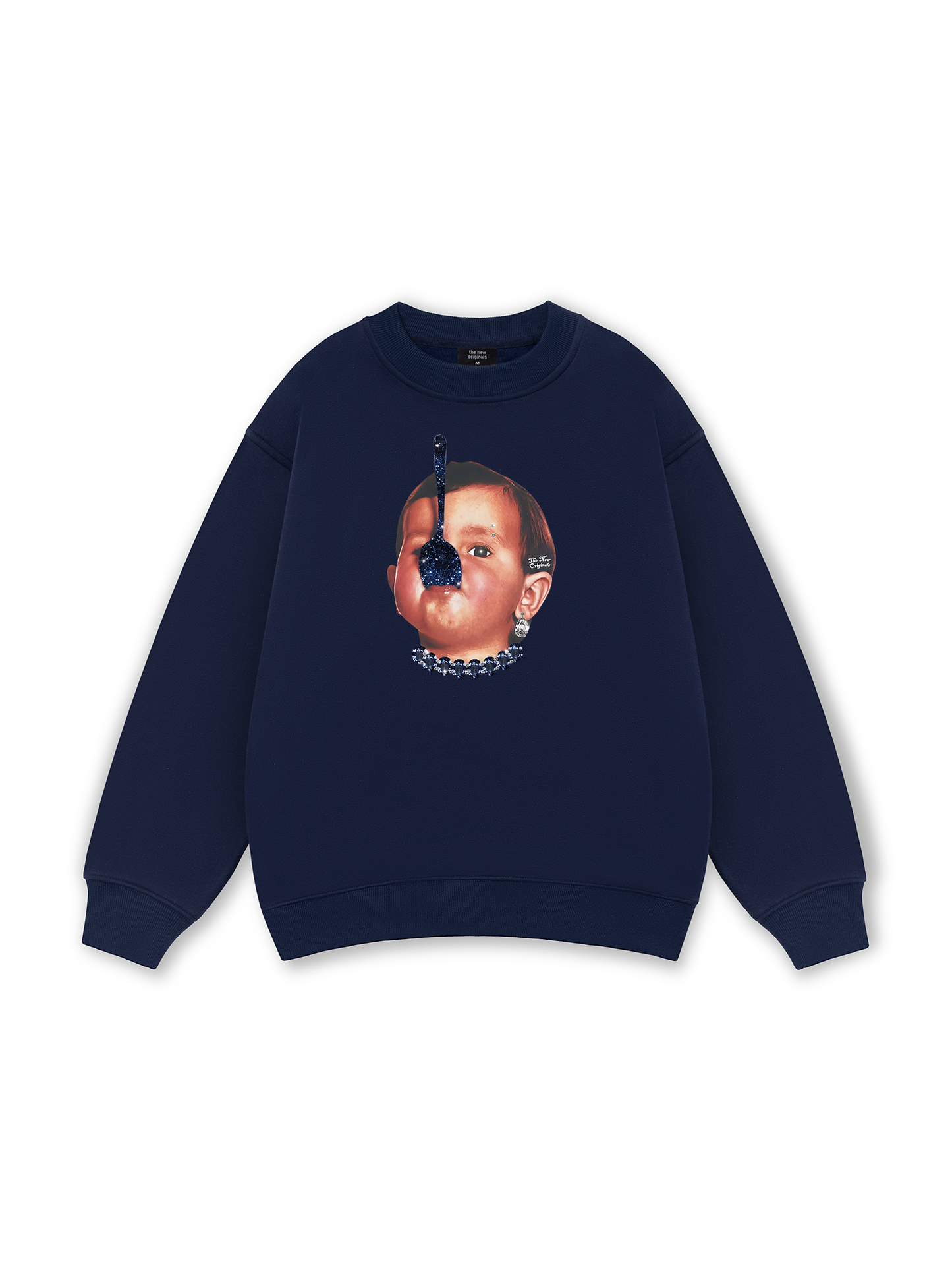 Funny spoon-covered face boy Sweater