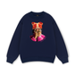 Jewel Ring & Orange Kitty Cap Wash Sweater