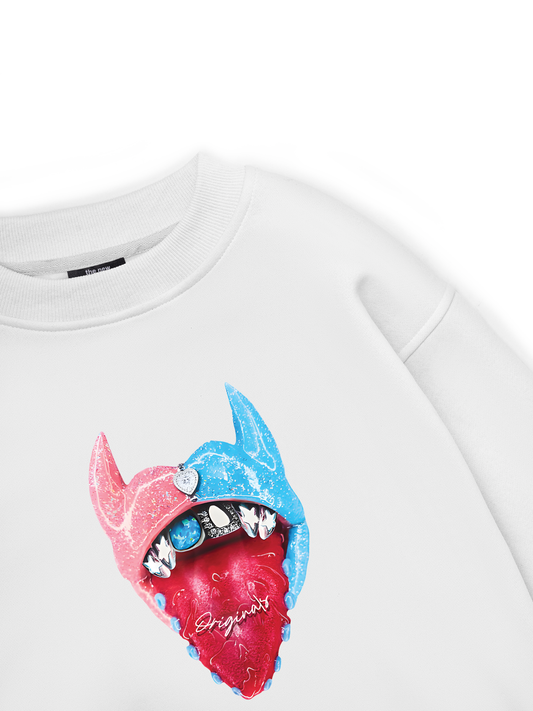 BOUNCE BACK© two-tone devil lip Swaeter