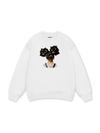 Colorful Diamond Hairpin Afro Girl Sweater