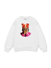 Jewel Ring & Orange Kitty Cap Wash Sweater