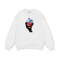 Handheld colorful rhinestone art heart Sweater