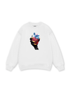 Handheld colorful rhinestone art heart Sweater