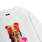 Jewel Ring & Orange Kitty Cap Wash Sweater
