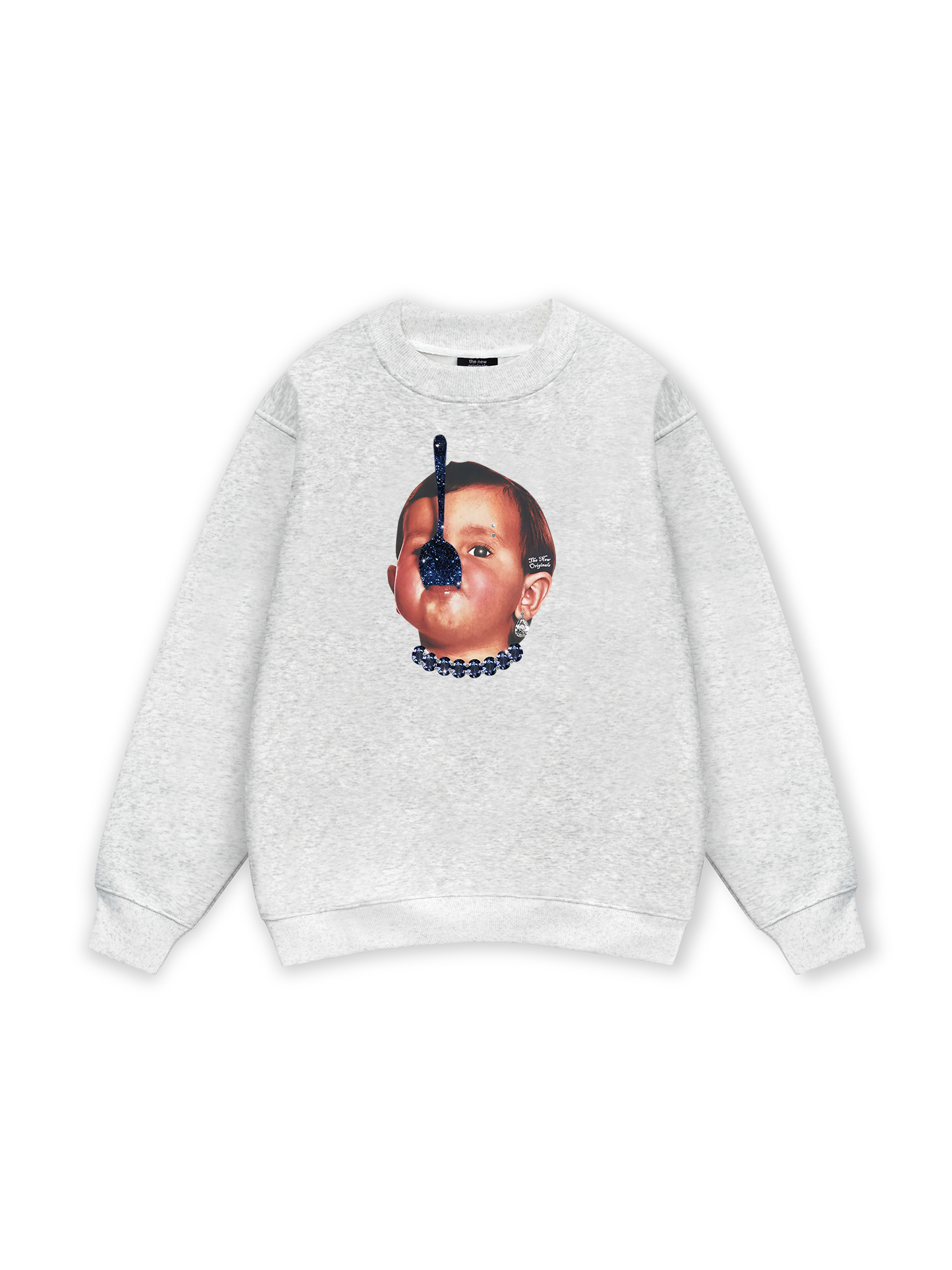 Funny spoon-covered face boy Sweater