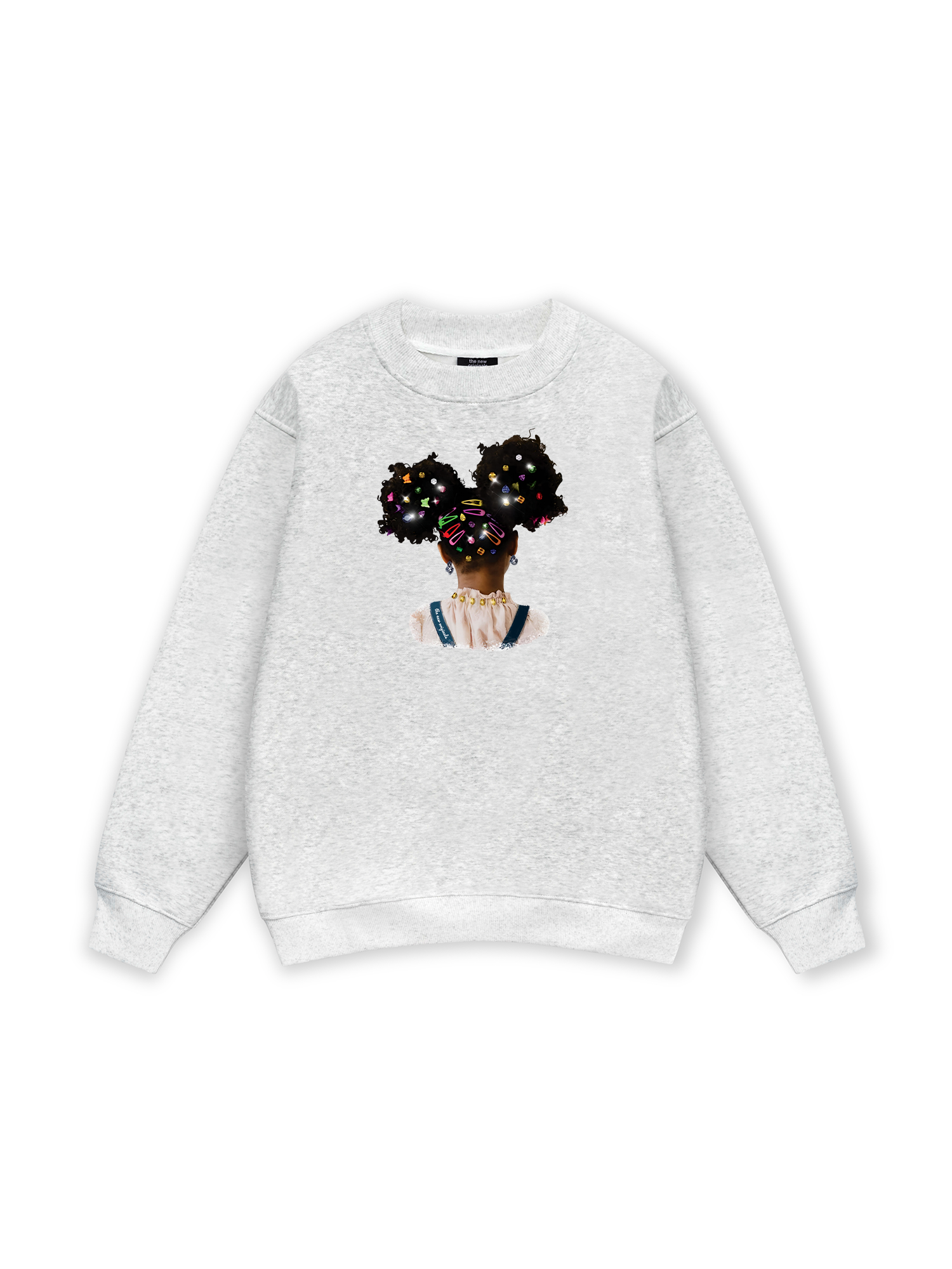 Colorful Diamond Hairpin Afro Girl Sweater