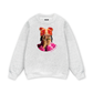 Jewel Ring & Orange Kitty Cap Wash Sweater