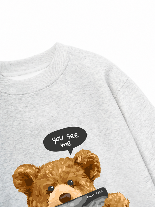 Áo Sweater Nỉ Hai Da You See Me Through