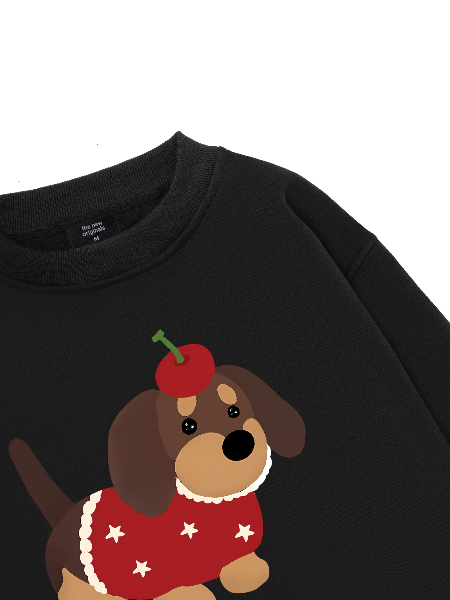 Animal Cute Puppy With Cherry Sweater