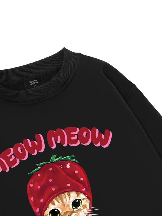 Meow Meow Strawberry Sweater
