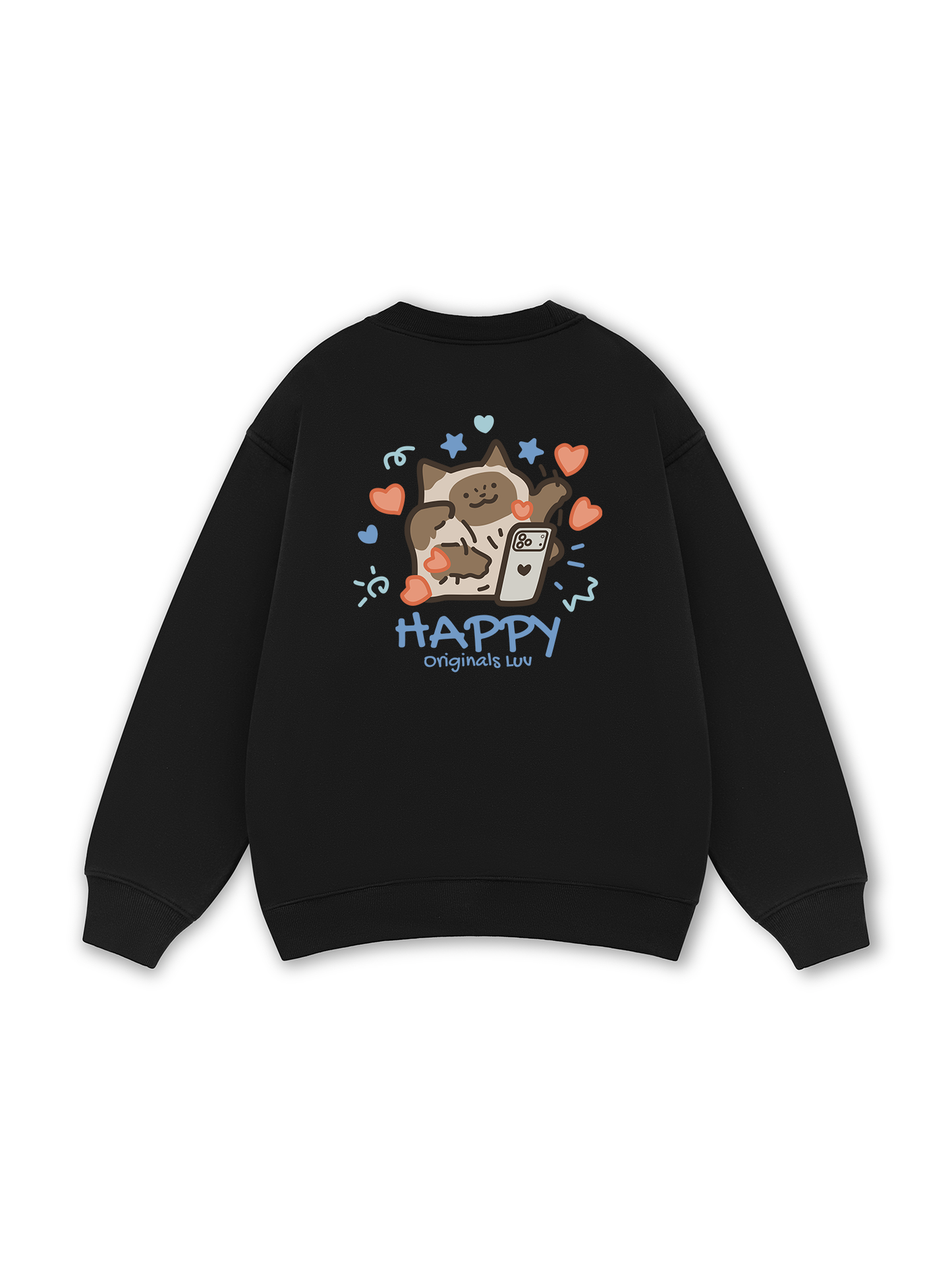 Happy Luv Cat Couple Sweater