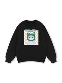 Animal Mood Meow Green Pink Sweater