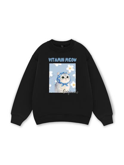 Flower With Meow Sweater