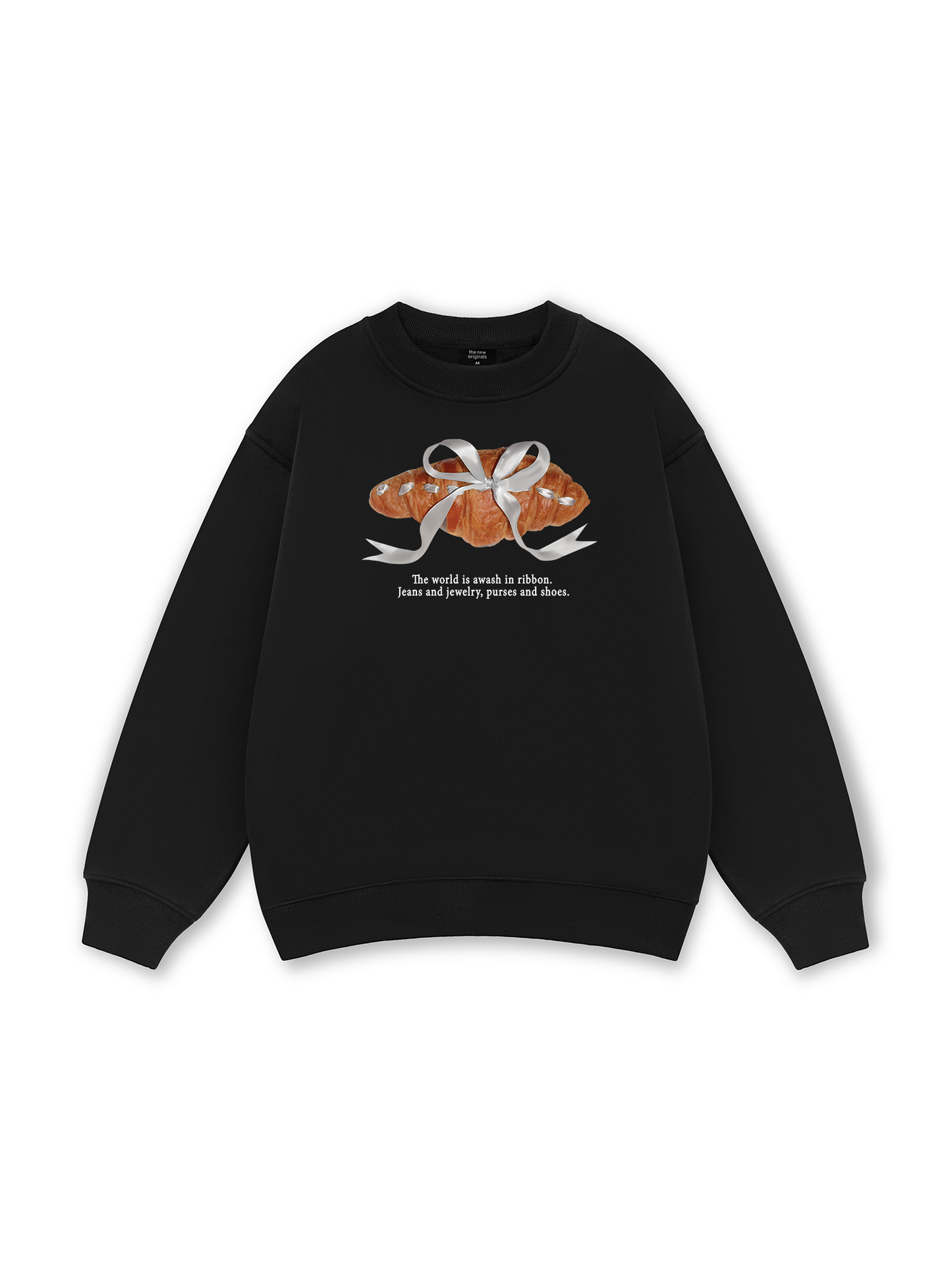 Sweet Pastry Silver Bow  Sweater