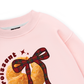 Sweet Pastry Red Plaid Bow Sweater