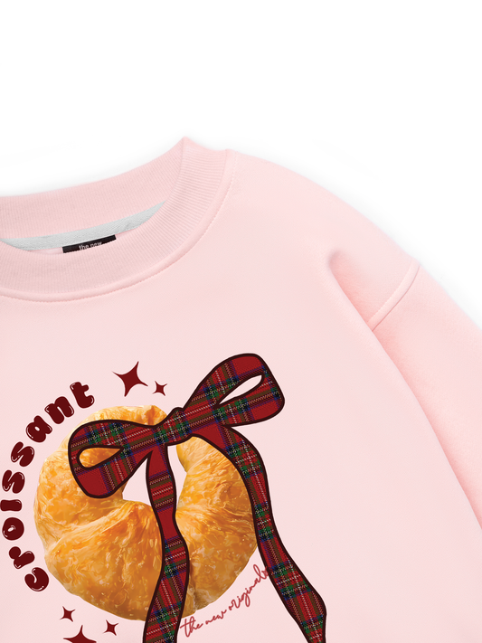 Sweet Pastry Red Plaid Bow Sweater