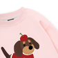 Animal Cute Puppy With Cherry Sweater