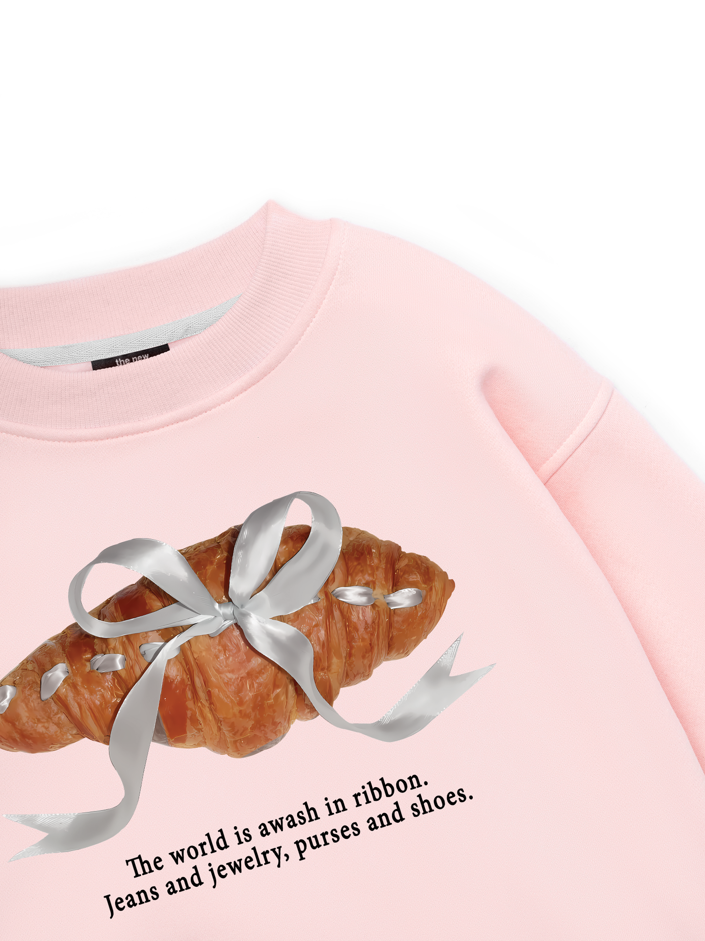 Sweet Pastry Silver Bow  Sweater
