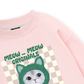 Animal Mood Meow Green Pink Sweater