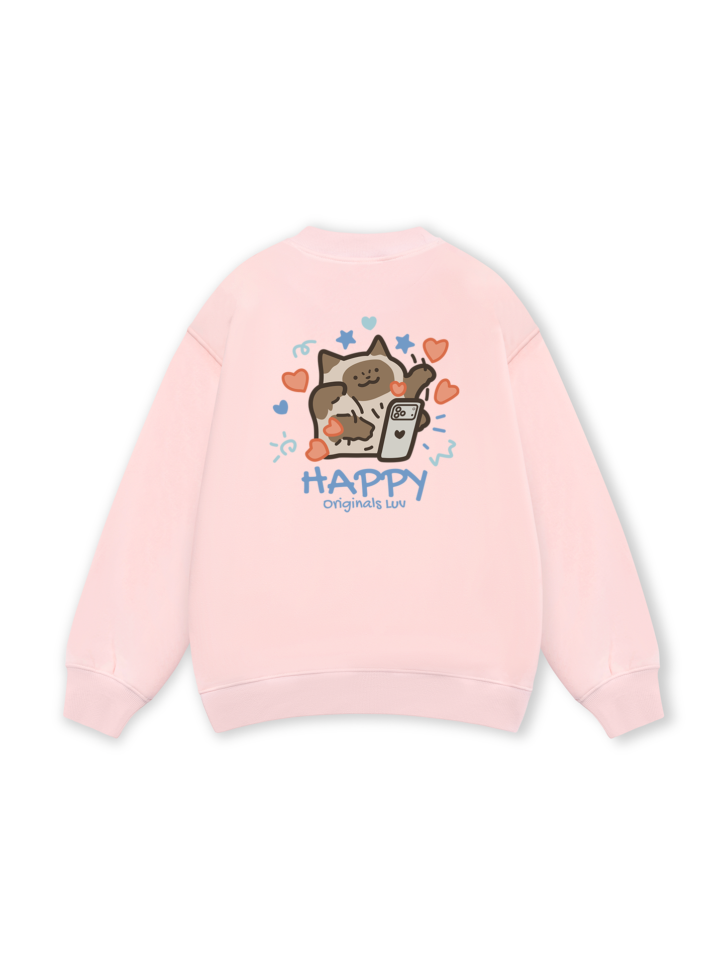 Happy Luv Cat Couple Sweater