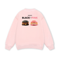 Sweet Pastry Black Pink Meow Meow Strawberry Sweater