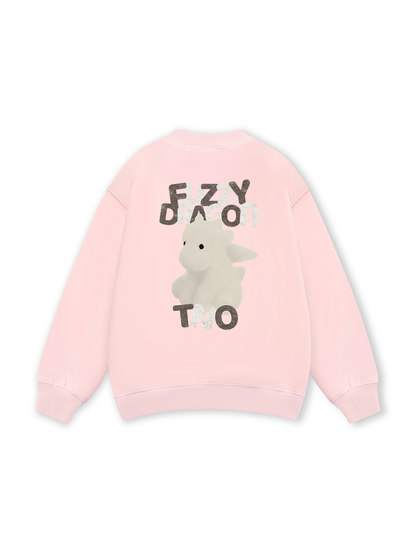 Fuzzy Font Dragon Sweater