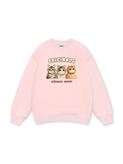 Cute Three Cat Vitamin Meow Sweater