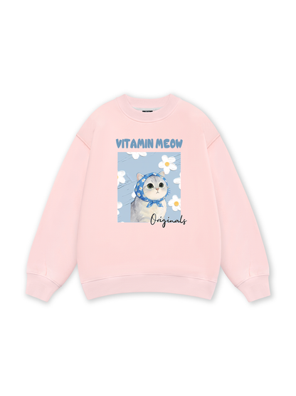 Flower With Meow Sweater