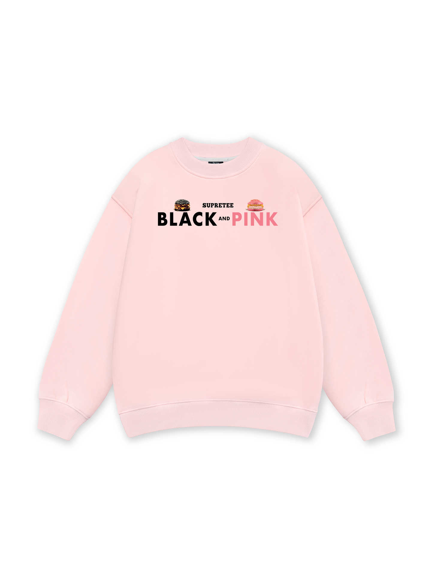 Sweet Pastry Black Pink Meow Meow Strawberry Sweater