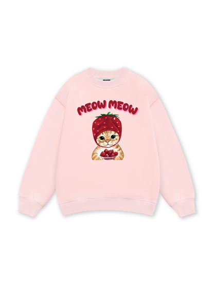 Meow Meow Strawberry Sweater