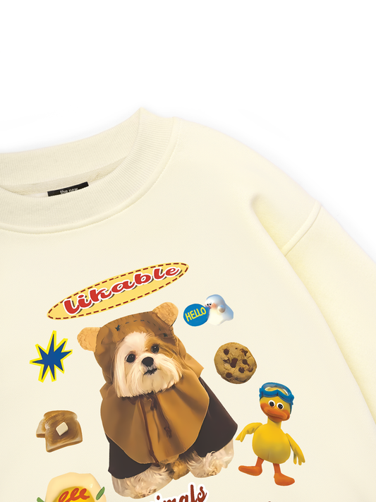 Sweet Pastry And Puppy Duck Sweater
