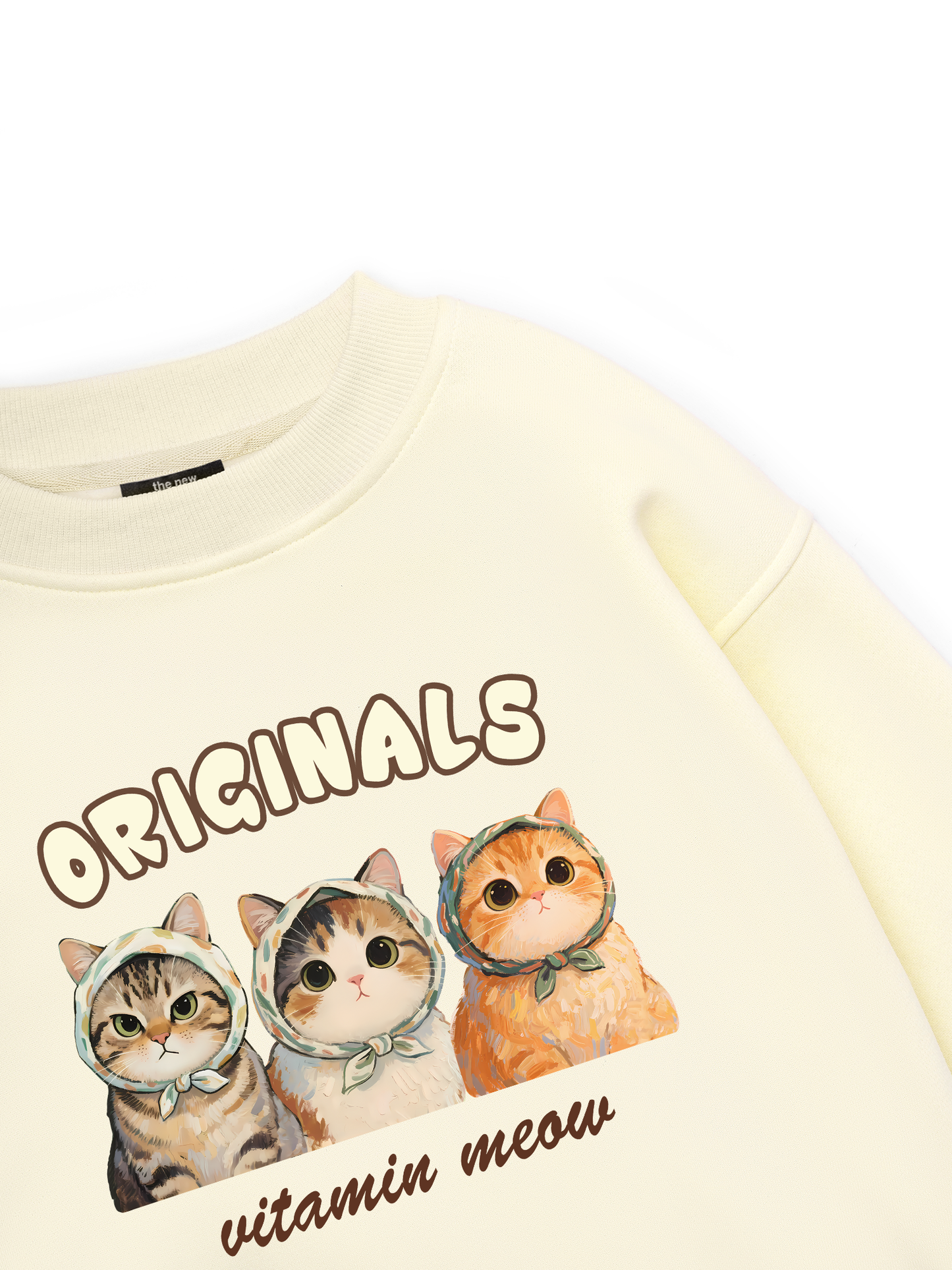 Cute Three Cat Vitamin Meow Sweater