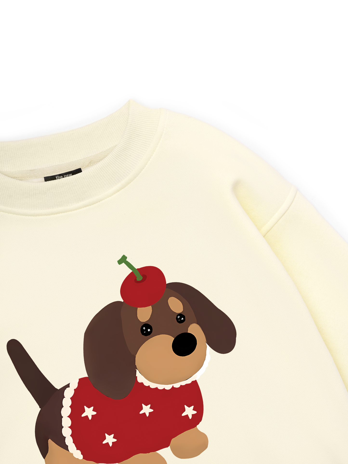 Animal Cute Puppy With Cherry Sweater