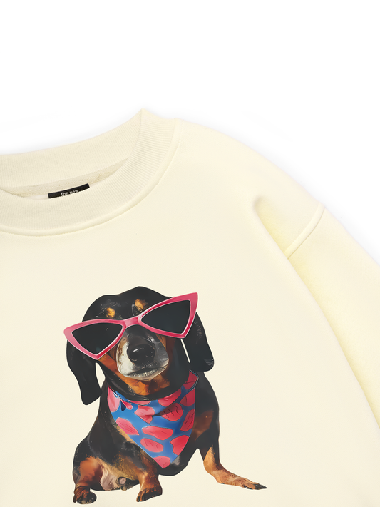 Animal Pink Glasses Sweater