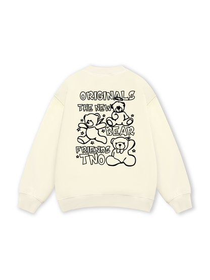 Bear Friends Doodle Artwork Sweater
