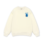Fuzzy Font Dragon Blue Sweater