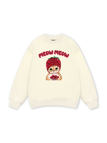 Meow Meow Strawberry Sweater