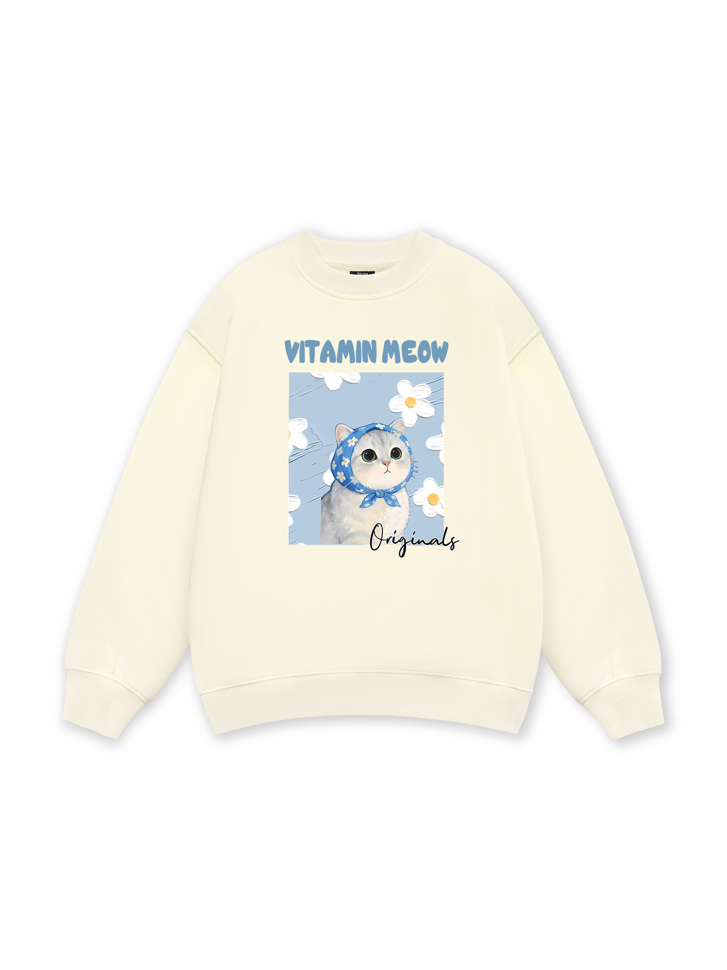 Flower With Meow Sweater